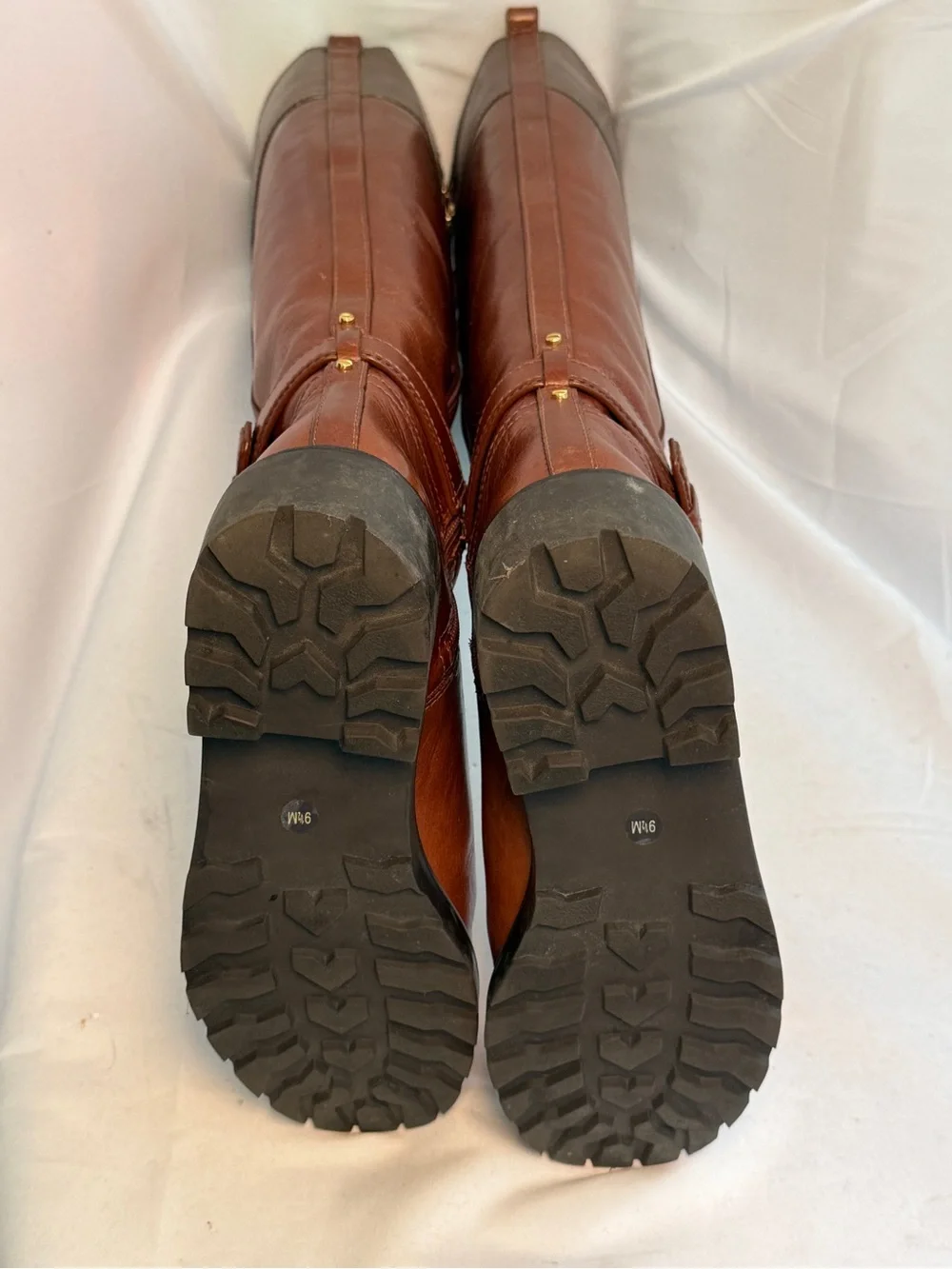 Tory Burch Two-Tone Brown Leather Over-the-Knee Riding Boots